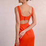 Molly Bracken Coral Back Cut Out Dress