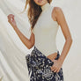 Dress Forum Knitted turtle neck sweater Cream Bodysuit
