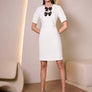 Joseph Ribkoff Knee Length Dress with Bows