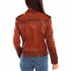 Scully Brown Side Zip Leather Jacket
