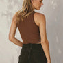 Dress Forum Sleeveless Cappuccino high neck tank