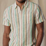 The Normal Brand sherbet stripe freshwater button up