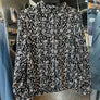 Molly Bracken black & white floral button up blouse