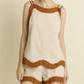 Aureum Linen Wave Hem Shorts