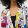Joseph Ribkoff News Print Blazer