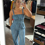 Elan light blue wash jumpsuit