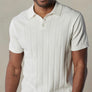 The Normal Brand white Robles rib stitch polo