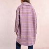 Molly bracken mauve checked overcoat