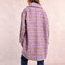 Molly bracken mauve checked overcoat