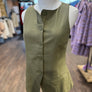 Aureum Olive Sleeveless Linen Vest