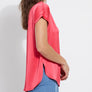 Lyssé Miri Cap Sleeve Top - Coral
