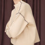 Zoe & Claire Beige Seam Stitch Sweater