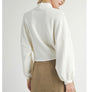 Sadie & Sage ivory mock neck top