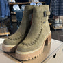 MIA Toula Khaki Olive Strap Bootie
