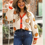 Southern Grace glitter pumpkin cardigan