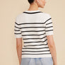 Lucy Paris black/white stripe collared