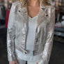 Insight Liquid Silver Metallic Knit Jacket