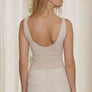 Dress Forum Sleeveless Knit Bone Bodysuit