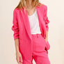 Molly Bracken Pink Woven Blazer Jacket