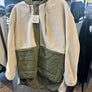 Lili Sidonio Off White Green Quilted Jacket