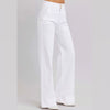 Risen Wide Leg Double Button Jeans