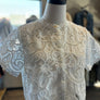 FRNCH white lace button up blouse
