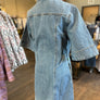 FRNCH blue denim short sleeve dress