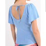 Molly Bracken light blue knitted v-neck