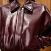 FRNCH Burgundy Bomber Vegan Leather Jacket