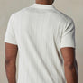 The Normal Brand white Robles rib stitch polo
