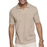 Johnston & Murphy tan v-neck polo