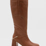 Stivali Tessa Knee High tan leather boot
