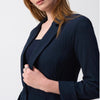 Joseph Ribkoff Navy Seersucker Straight Blazer