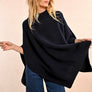 Molly Bracken Navy Turtleneck Poncho