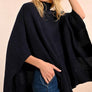 Molly Bracken Navy Turtleneck Poncho