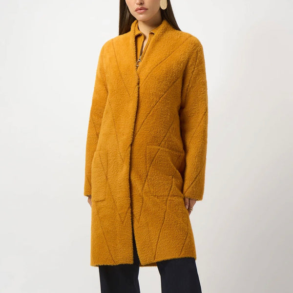 Joseph Ribkoff Mustard Overcoat – Graif Clothing