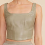 Lucy Paris Val Sage Cropped Top