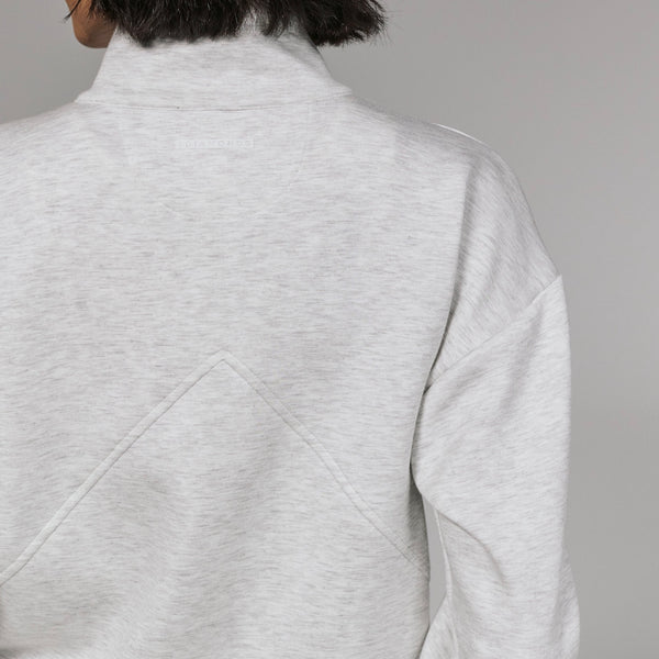 7D Lt. Grey Rev Cropped Quarter-Zip – Graif Clothing