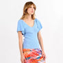 Molly Bracken light blue knitted v-neck
