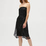 Joseph Ribkoff Black/Silver Strapless Sheath Dress