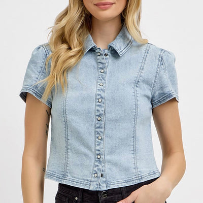 Risen Button Down Denim Shirt