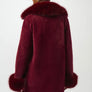 Joseph Ribkoff Faux Fur Coat - Marroon
