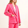 Molly Bracken Pink Woven Blazer Jacket