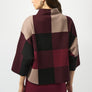 Joseph Ribkoff Plaid Jacquard Knit Sweater Top