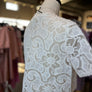 FRNCH white lace button up blouse
