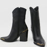 Stivali Coachella Black Western Boots