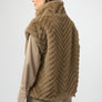Joseph Ribkoff Light Brown Faux Fur Vest