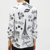 Joseph Ribkoff Black on White Paris Doodle Blazer