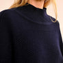 Molly Bracken Navy Turtleneck Poncho