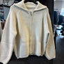 Lili Sidonio Off White Knit Collared Zip